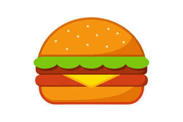 hamburger on a white