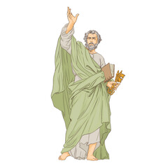 Saint Peter the Apostle with the keys of heaven. 