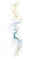 Abstract art with flowing lines, golden accents, and a dynamic composition. Ideal for modern and contemporary art enthusiasts.