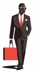 Stylish Businessman in Suit and Sunglasses: A Modern Corporate Portrait