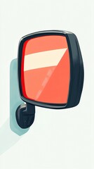 Close-Up of a Rearview Mirror Reflecting a No Entry Sign: A Stark Reminder of Road Safety and Traffic Regulations