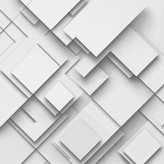 Abstract geometric composition with layered white shapes and textures creating a modern aesthetic. Generative AI