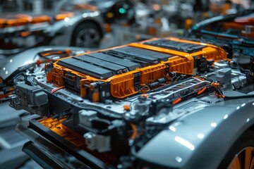 Checking the safety features of a new model of electric car, inspecting battery integrity, safety sensors, and crashworthiness.