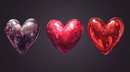 Obraz premium Love heart illustration