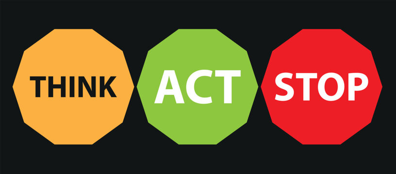 Modified colorful road signs with a safety message