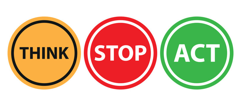 Modified colorful road signs with a safety message