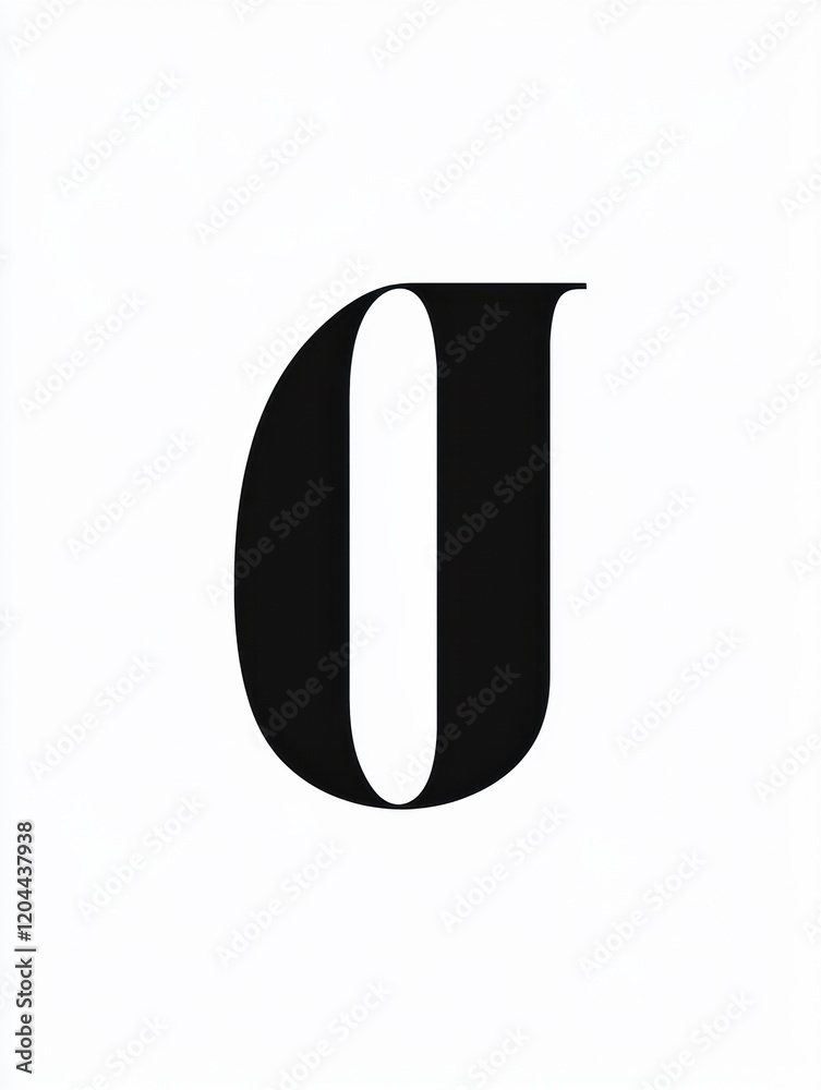 Poster bold monochrome letter design showcasing elegant typography in a minimalistic style for modern decor