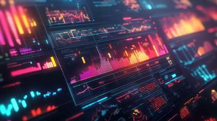 Obraz premium Data visualization created with Generative AI