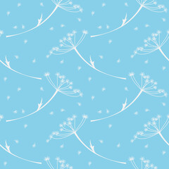 seamless botanical pattern of painted oriental motifs 