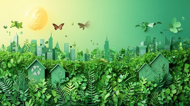Illustration environmentally friendly and ecology concept