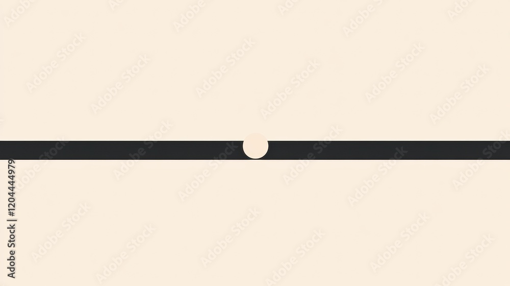 Aufkleber contrasting black line crosses neutral background with central circle highlighting minimalist design
