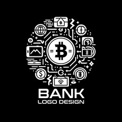 Obraz premium Bank Vector Logo Design