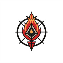 Sigil of Eternal Flame Icon Vector Art Design