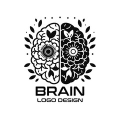 Brain Vector Logo Design