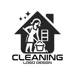 Cleaning Vector Logo Design