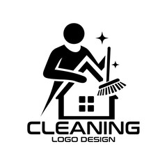 Cleaning Vector Logo Design