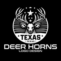 Deer Horns Vector Logo Design