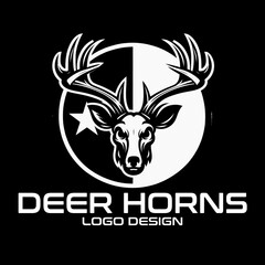 Deer Horns Vector Logo Design