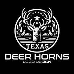 Deer Horns Vector Logo Design