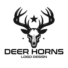 Deer Horns Vector Logo Design
