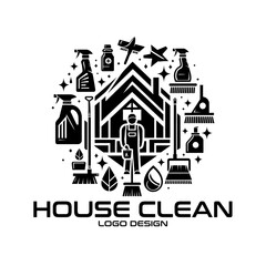 House Clean Vector Logo Design