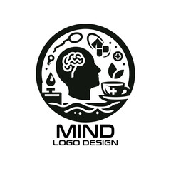 Mind Vector Logo Design