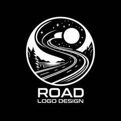 Road Vector Logo Design