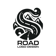 Road Vector Logo Design