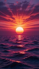 Obraz premium sunset over water