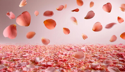 Fototapeta premium Falling Rose Petals