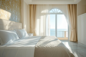 Luxury hotel resort room in traditional arabic style