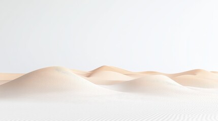 Obraz premium Soft, light beige sand dunes under a bright, clear sky.