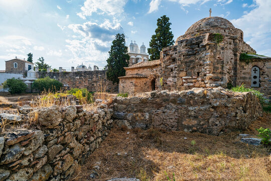 Byzantine Churches and Ruins Inside Koroni Fortress