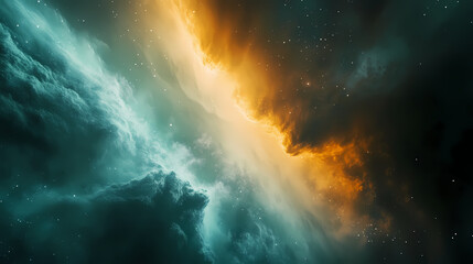 The photo shows a beautiful night sky with a colorful aurora borealis, also known as the northern lights. aurora. illustration. Aurora Skies. Illustration