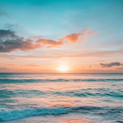 Obraz premium Beautiful sunset over the sea. Crimea, Ukraine, Europe.