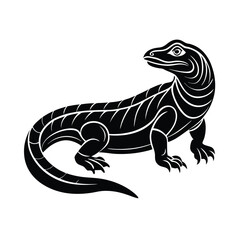 silhouette of a lizard