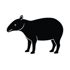 animal silhouette white background 