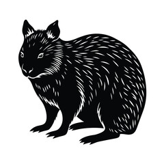 animal silhouette white background 