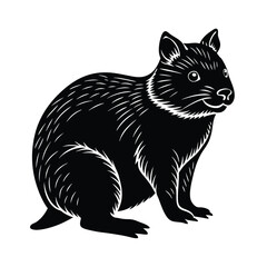 animal silhouette white background 