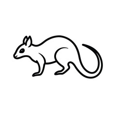 Fototapeta premium animal silhouette white background 