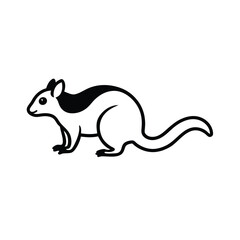 animal silhouette white background 