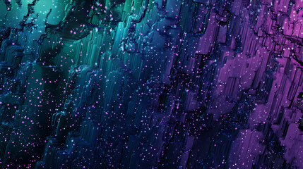 Emerald green and violet aurora borealis shimmer across a star-studded midnight sky , night sky, texture. Aurora Skies. Illustration