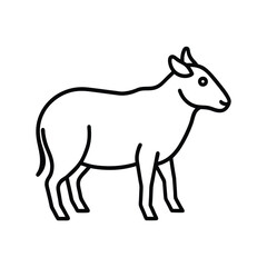 animal silhouette white background 