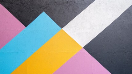 Fototapeta premium Abstract geometric pattern made up of three overlapping triangles.