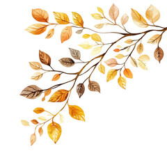 Fototapeta premium Autumn Foliage Clipart Vector Illustration