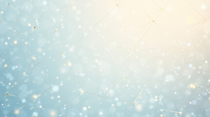 Elegant Grid Pattern in Pale Blue and Gold with Delicate Intersections