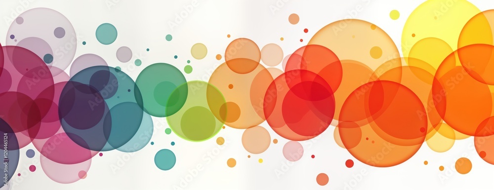 Leinwandbilder colorful circles overlap in various sizes, shades. abstract design ideal for modern web background. 