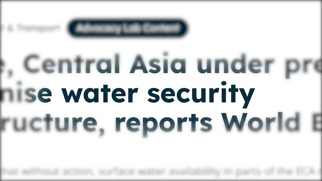 Mentioning water security in media headlines. Global problem Addressing water scarcity and managing shared water resources. Quickly changing pages of online publications