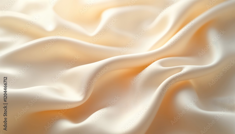 Poster elegant soft silk fabric with smooth flowing curves. light catches satin surface creating luxurious 