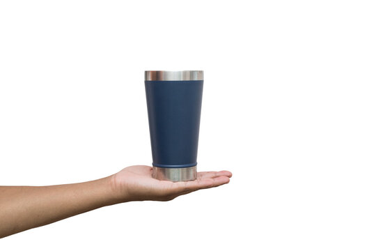 hand holding thermos cup, transparency - m&atilde;o segurando o copo t&eacute;rmico, transpar&ecirc;ncia